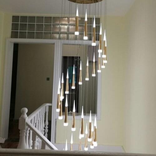 Lamp Living room Bedroom Kitchen staircase chandelier Lighting Indoor home Decor long stair chandelier