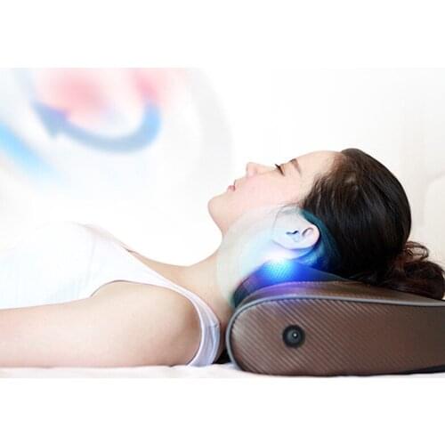 Massager Pillow Electric Kneading Infrared Heating Therapy Neck Pain Relief Health Care Acupressure Shiatsu Massage Machine Tool