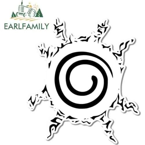 EARLFAMILY 13cm x 11.6cm for Seal of Uzumaki Personality Car Stickers Waterproof Windshield Scratch-proof Helmet Window Decal