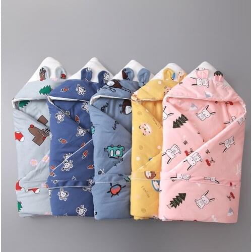 2020 Autumn Winter Baby Sleeping Bag U-shaped Sleeping Bag Envelopes Bag Cartoon Cotton Swaddle Wrap for Newborn Baby Anti-kick