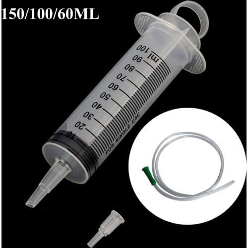 150/100/60ML Syringe Reusable Pump Oil Measuring for Measuring Nutrient Refrigerator Drain Dredge Cleaning Device