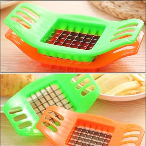 Vegetable Potato Slicer Cutter French Fry Chopper Chips Making Tool Stainless Steel Cutter kitchen tools accessories