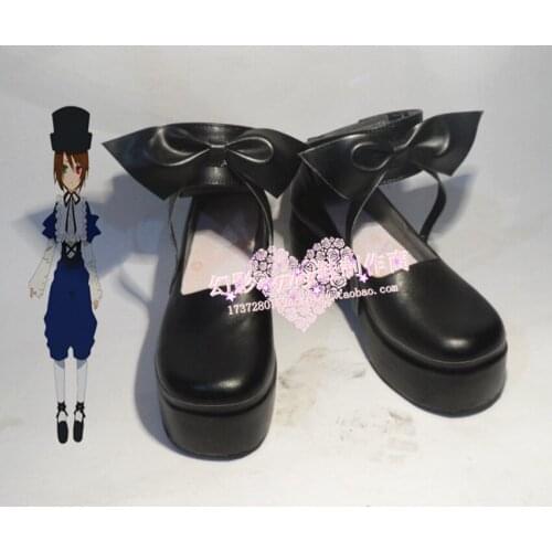 Rozen Maiden Souseiseki Black Halloween Cosplay Shoes H016