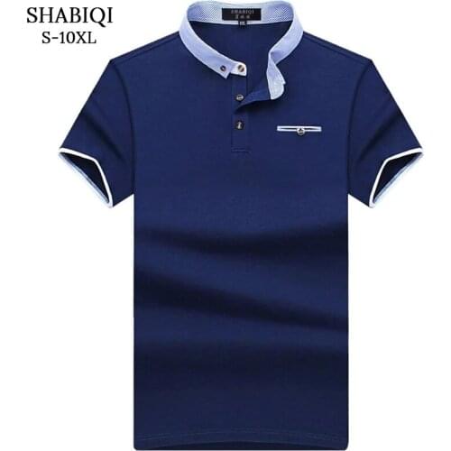 SHABIQI New Brand POLO Shirt Men Cotton Fashion Pocket models Camisa Polo Summer Short-sleeve Casual Shirts 6XL 7XL 8XL 9XL 10XL