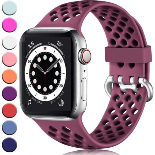 Bands for apple watch 6 SE 5 4 38MM 42 mm Band silicone replacement strap for iWatch 6 5 4 3 2 40mm 44mm bracelet accessories