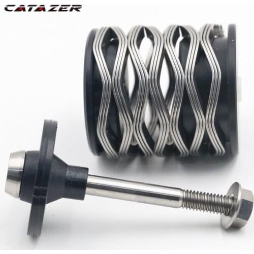 Steel Titanium Alloy Bicycle Shock Absorber Wave Spring Rear Shock Suspension For Brompton Conversion
