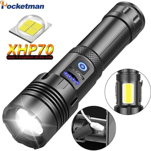 Super Powerful LED Flashlight New Tactical Torch USB Charging Flashlight Zoomable Torch Camping Flashlight Waterproof Flashlight