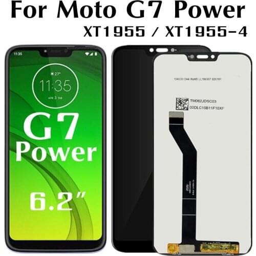 6.2" LCD For Motorola Moto G7 Power XT1955 LCD Display Touch Screen Panel Digiziter Assembly Repair For moto G7 Power LCD
