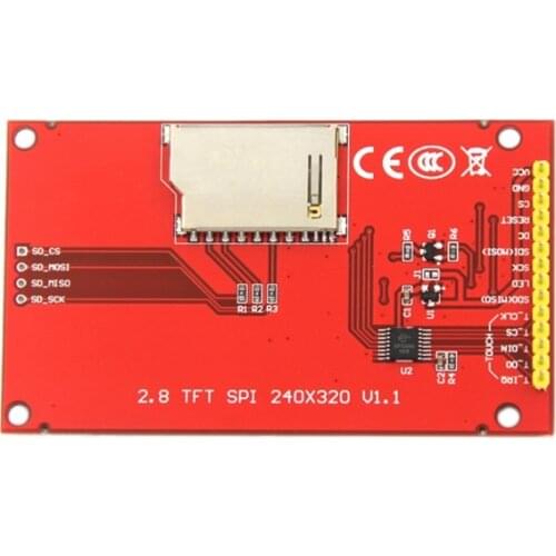 2.8 Inch 240x320 SPI Serial TFT LCD Module Display Sn Without Press Panel Driver IC ILI9341 for MCU