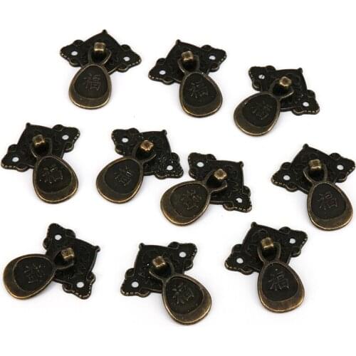 10Pcs Vintage Style Pendant Knobs Drawer Small Cabinet knobs Dresser Door Handles Jewelry Box Wooden Cases pull 34*38mm