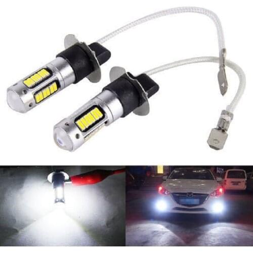 2Pcs H1 H3 LED Bulb Super Bright Car Fog Lights 12V White Day Running Lamp For General Purpose Vehicle 12V 6500K