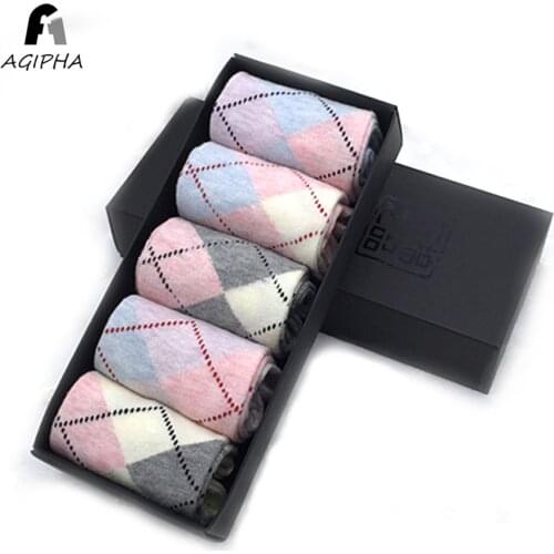 5 Pairs/Lot Cotton Ankle Socks Women Love Dot Stripe Patterned Low Cut Summer Thin Short Casual Style