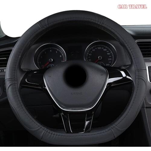 CAR TRAVEL Leather Car Steering Wheel Cover For Mercedes Benz W204 W205 W210 W211 W212 W203 W176 CLA GLA SLC