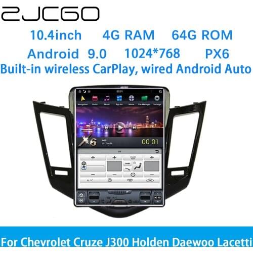 ZJCGO Car Multimedia Player Stereo GPS DVD Radio Navigation Android Screen System for Chevrolet Cruze J300 Holden Daewoo Lacetti