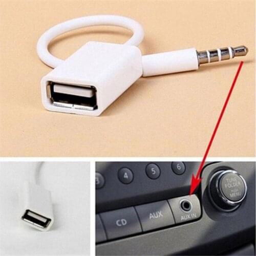 Car SUV MP3 AUX Audio Plug Connector aux кабел 3.5mm Jack Male to USB 2.0 Female Converter Cable Adapter Headphone Cable PVC