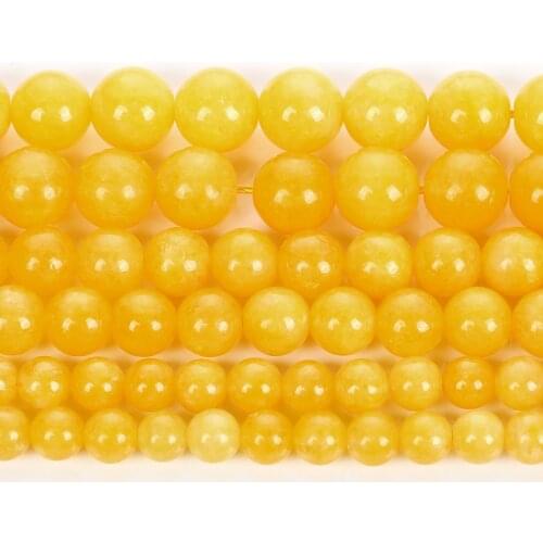 Whosale Beeswax Bead Yellow Natural Stone Charm Round Loose Beads For Jewelry Making DIY Bracelets Necklace Earring 6/8/10 MM