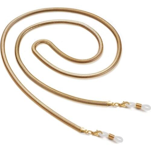 Fashion Gold Silver Black Snake Link Eyeglasses Chains Reading Glasses Sunglasses Strap Cord Holder Face Mask Neck Head Band
