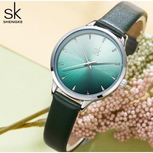 Green Watch Women New Fashion Multi Color Ladies Leather Quartz Watches Simple Elegant Womens Wristwatch Waterproof Reloj Mujer