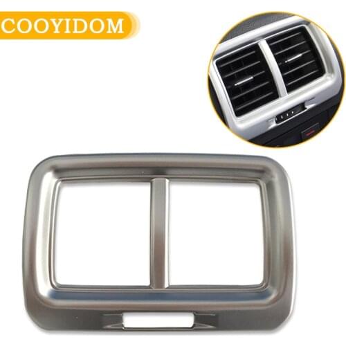 Car ABS Matte Rear Armrest Box Air Conditioning Vent Trim Cover For Volkswagen VW Touran 2016 2017 Car styling