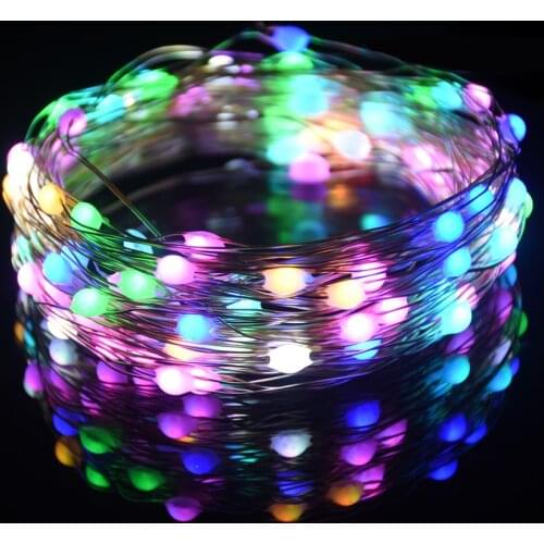 100LED Waterproof String Lights Fairy Garland RGB 7 Colors Multi Color USB Controller Home New Years Christmas Decoration