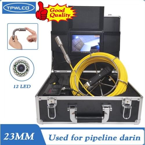Sewer Endoscope Camera For Underground Borescope Pipe Drain Inspection Waterproof 23mm Camera Head 20m Hard Cable