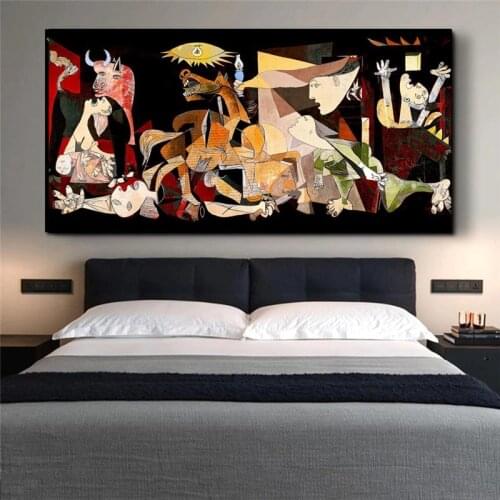 Picasso Guernica Canvas Painting Reproductions Posters and Prints Cuadros Wall Art Pictures for Living Room Home Decor