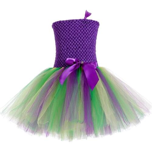 Little Mermaid Tutu Dress Under The Sea Birthday Theme Party Dress for Kids Girl Holiday Carnival Halloween Princess Costume