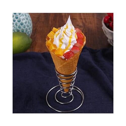 Dummy ice cream waffle cone model simulation ice cream cone props fake ice cream dessert simulated food sample mold display