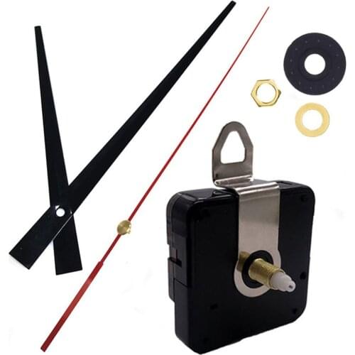 Set Silent Clock Movement Mechanism Quartz Clockwork with Needles Hands and Hanger for DIY Wall Clock Parts Accessories