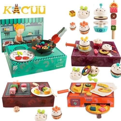 Kitchen Toys Set Children Simulation Food Pretend Play Cooking Play House Kitchen Accessories Letter Puzzle Cognitive Kids Cook