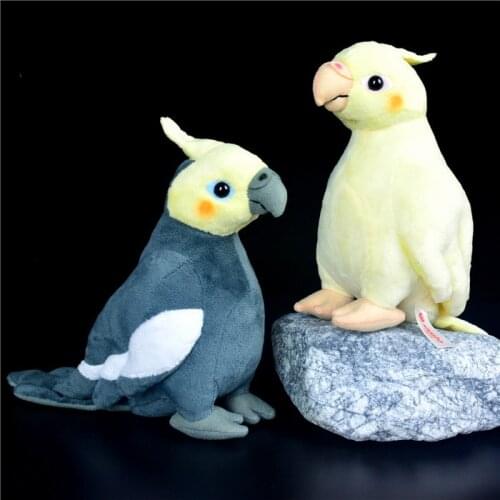 New 18cm Small Cockatiel Plush Toys Soft Stuffed Birds Animal Dolls For Kid Gift