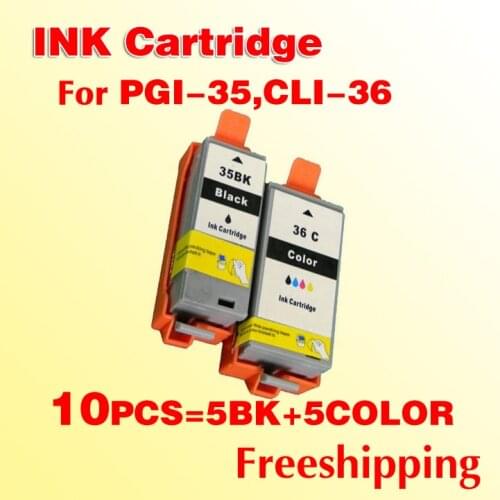 Wholesale 5set PGI-35 CLI-36 ink cartridge compatible for Canon PIXMA IP100 IP100 mini260/320 PGI35 CLI36