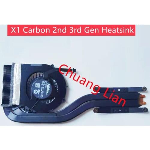 Original For Lenovo Thinkpad X1 Carbon 2nd 3rd Gen Laptop CPU Thermal Module Heatsink Cooler Fan 04X3829 00HN743 0C54435