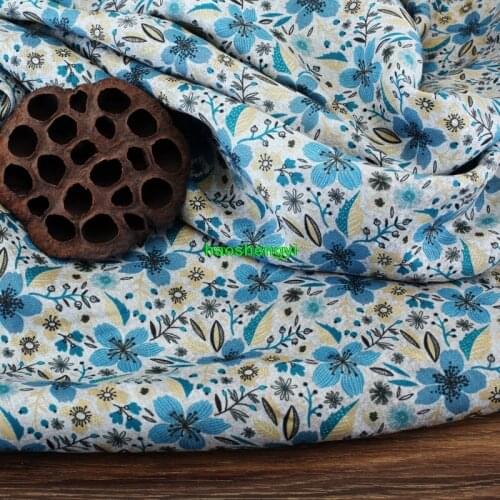 Original linen retro dress jacket digital printing garment fabric