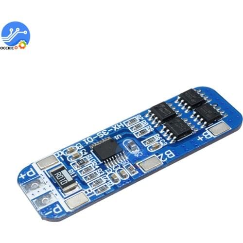 5pcs/lot BMS 3S 10.8V 11.1V 12.6V 10A 18650 Li-ion Lithium Battery Charge Protection Board with Overcharge Protect