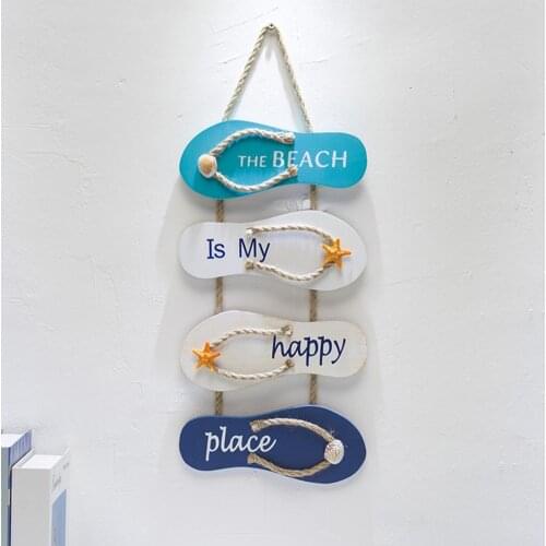 Retro Old Hanging Sign Realistic Decorative Density Board Wall Painted Slippers Pendant Decoration for Home