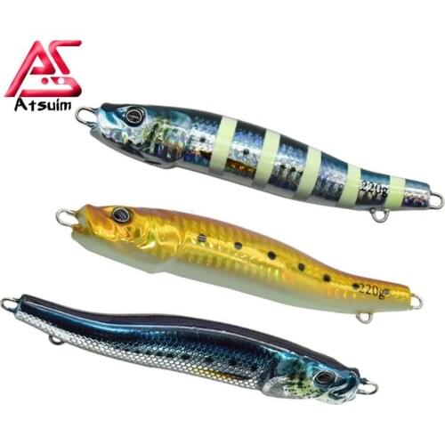 AS Pesca Slow Jig Lure Fishing Jigging 60g100g150g180g220g Glow Pitch Saltwater Falling Swim Mtal Hard Bait Angler Tackle
