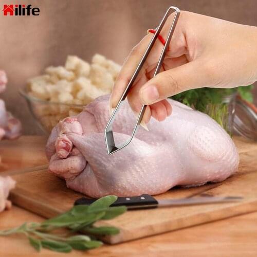 Fish Bone Tweezers Kitchen Accessories Gadgets Remover Pick-Up Stainless Steel Seafood Tools