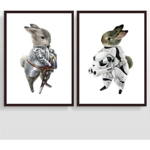 Modern Room Print Wall Art Abstract Japanese Morita Heros Animal Set Of 2 Piece Art Boho Painting No Frame Pictures