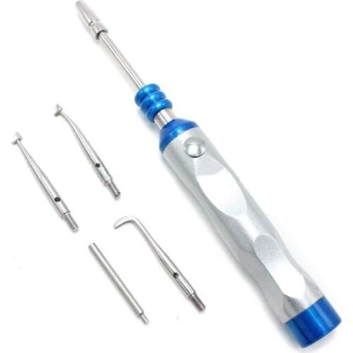 Stainless Steel Dental Adjustable Automatic Crown Remover 2 Tips Press Button for Dentistry Lab Dental Instruments Tools