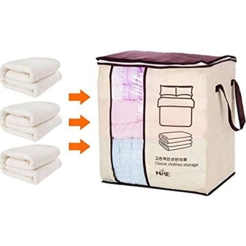 Non-Woven Quilt Storage Bag Thickened Dust-proof Pillow Blanket Container Portable Creative Clothes Organizer Home Storage Bags