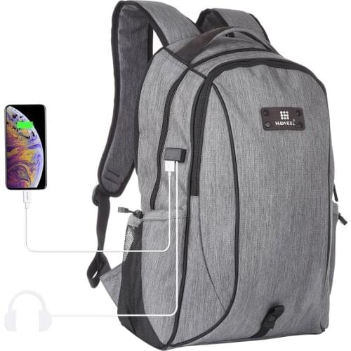 HAWEEL Outdoor Portable Canvas Dual Shoulders Laptop Backpack
