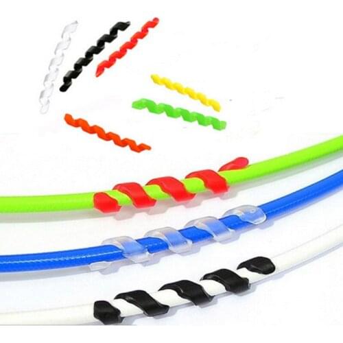 5pcs bicycle brake line anti-wear thread rubber sleeve 5 color shift line tube frame protective cover