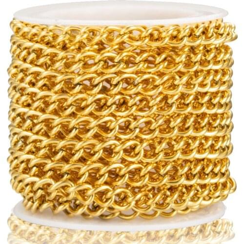 1 Meters Width 5mm Stainless Steel Adjustment Extension Tail Chain Necklace For DIY Jewelry Making Handmade Bracelet Supplies