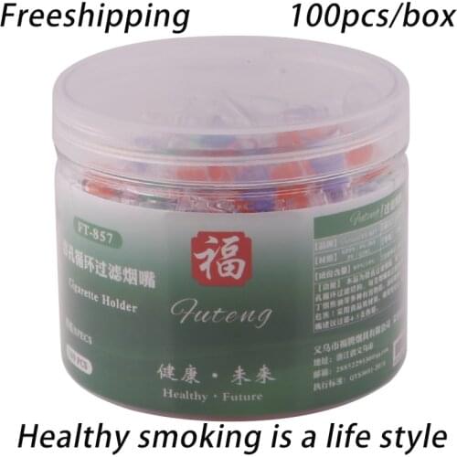 100pcs Healthy Disposable Tobacco Cigarettes Filter Smoking Reduce Tar Smoke Filtration Cleaning Holder Smoking Accessories