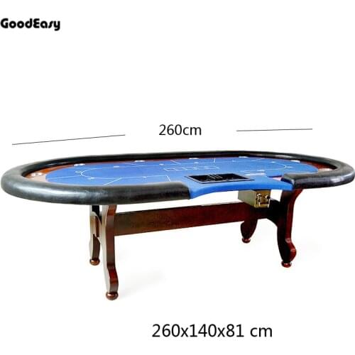 280*140cm Casino poker table Texas Hold'em Baccarat Square Tbale with 10 Players with 6Colors
