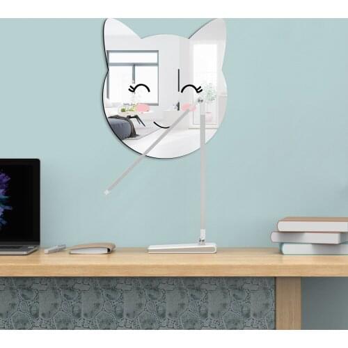 3D Cat Mirror Wall Stickers for Kids Rooms Decorative Mirror Wall Decals DIY Home Decor Bedroom Bathroom Acrylic Mirror Stickers