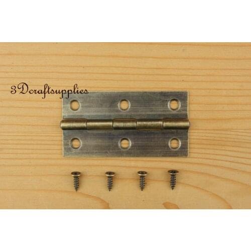 6 Pcs metal Hinges wooden cigar box jewelry Making anti brass 63mm x 33mm P127