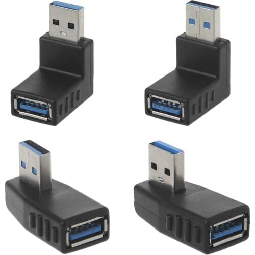 90 Degree Left Right Angled USB 3.0 A Male To Female Connector Adapter For Laptop PC #221
