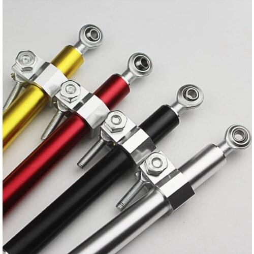 Motorcycle 33cm Aluminum Steering Damper Stabilizer Rod 30mm ForkClamp Latest